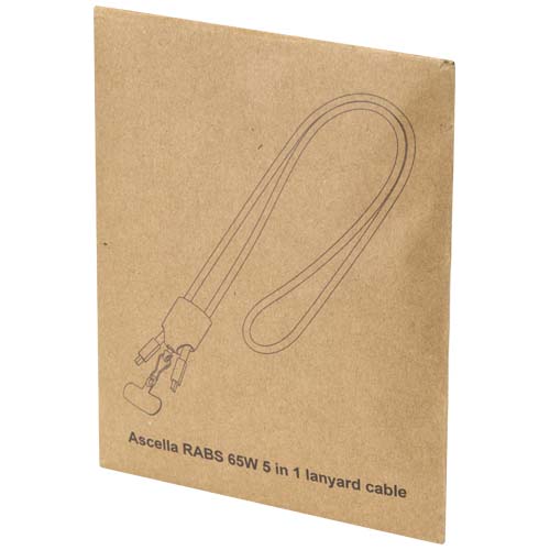 Câble de recharge Ion 65 W 5-en-1 avec lanière en plastique recyclé – Image 6