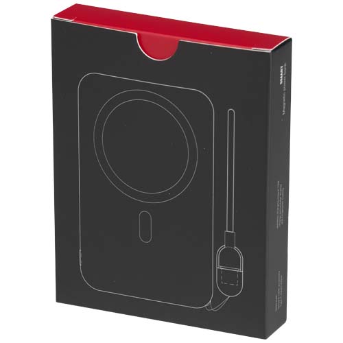Batterie externe magnétique SMART de 5 000 mAh en plastique recyclé avec cordon – Image 6
