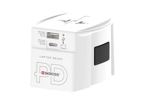 Adaptateur universel SKROSS® MUV AC65PD avec câble USB-C