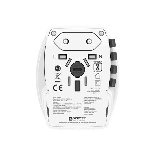 Adaptateur universel SKROSS® MUV AC65PD avec câble USB-C – Image 2