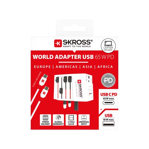 Adaptateur universel SKROSS® MUV AC65PD avec câble USB-C – Image 7