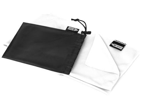 Serviette de sport rafraîchissante en PET recyclé Raquel avec pochette 80 x 30 cm