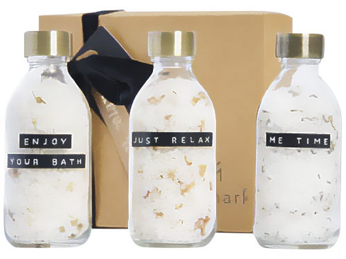 Coffret cadeau avec sel de bain WELLmark Just Relax avec 3 pièces de 200 ml