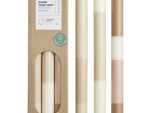 Bougies d’aspect craie Originalhome par lot de 4