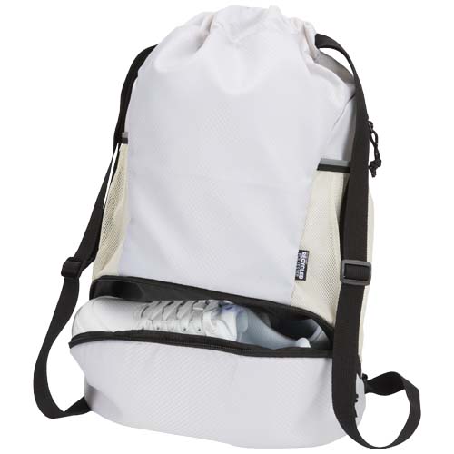Sac de sport Varyon à cordon en matériaux recyclés certifiés GRS avec compartiment inférieur de 18 L – Image 5
