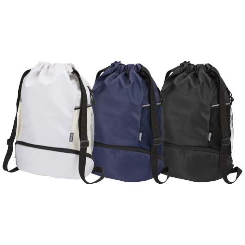 Sac de sport Varyon à cordon en matériaux recyclés certifiés GRS avec compartiment inférieur de 18 L – Image 7