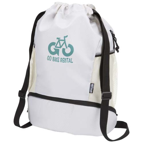 Sac de sport Varyon à cordon en matériaux recyclés certifiés GRS avec compartiment inférieur de 18 L – Image 4