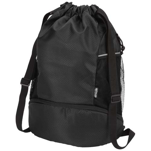 Sac de sport Varyon à cordon en matériaux recyclés certifiés GRS avec compartiment inférieur de 18 L – Image 10