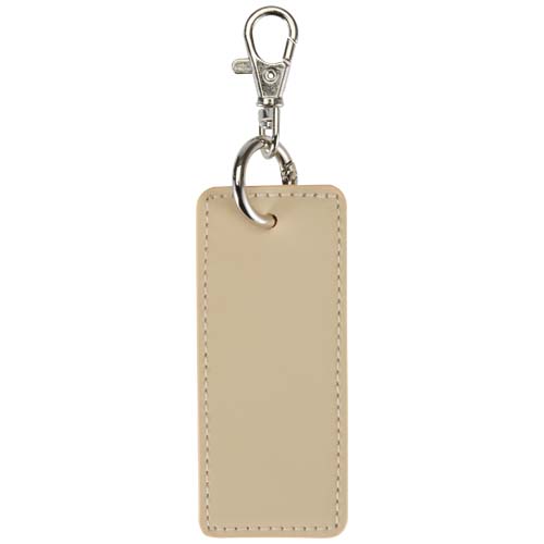 Porte-clés rectangulaire à breloques en matériaux recyclés certifié GRS Resi Plus – Image 2
