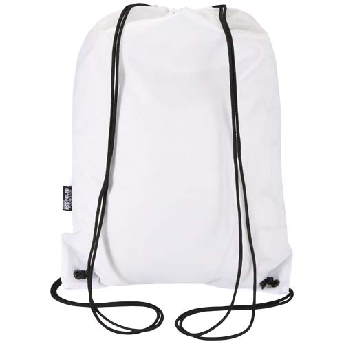 Sac à cordon Oriole en RPET avec poche avant zippée, 5 L – Image 3