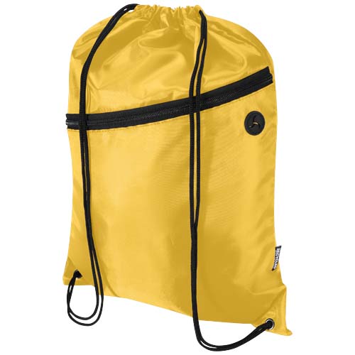 Sac à cordon Oriole en RPET avec poche avant zippée, 5 L – Image 6