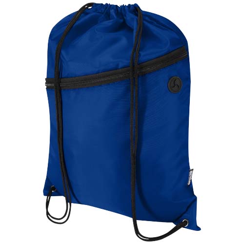 Sac à cordon Oriole en RPET avec poche avant zippée, 5 L – Image 9
