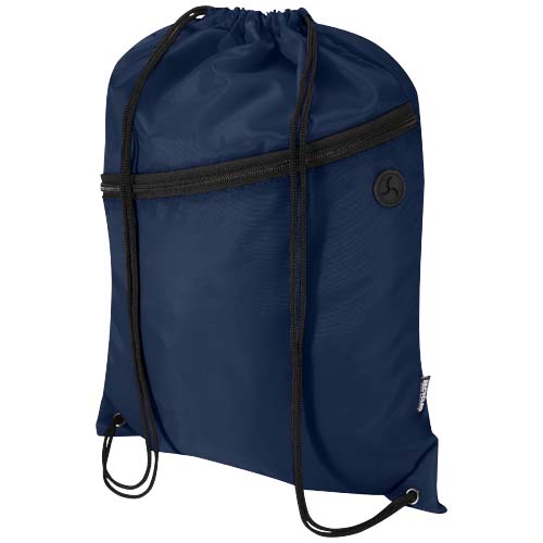 Sac à cordon Oriole en RPET avec poche avant zippée, 5 L – Image 10