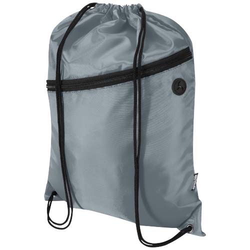 Sac à cordon Oriole en RPET avec poche avant zippée, 5 L – Image 11