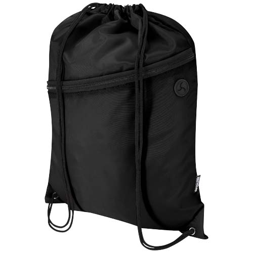 Sac à cordon Oriole en RPET avec poche avant zippée, 5 L – Image 12