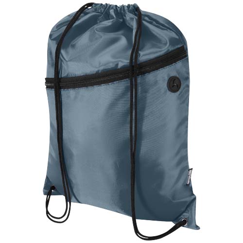 Sac à cordon Oriole en RPET avec poche avant zippée, 5 L – Image 13