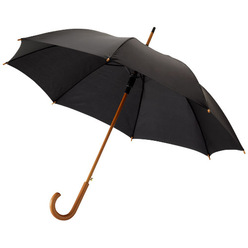 Parapluie 23" à ouverture automatique, poignée et mât en bois – Image 9
