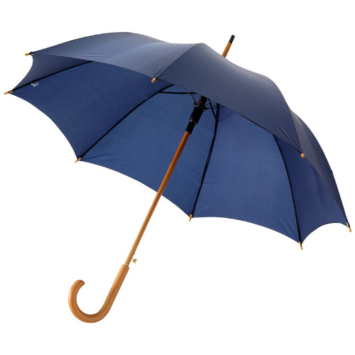 Parapluie 23" à ouverture automatique, poignée et mât en bois – Image 10