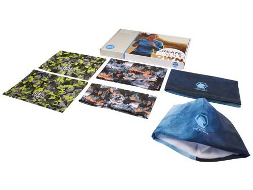 Boîte d'échantillons de couvre-chefs avec impression par sublimation