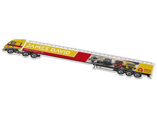 Règle Tait de 30 cm en plastique recyclé en forme de camion