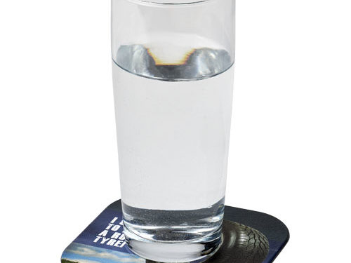 Sous-verre carré Brite-Mat® en pneu