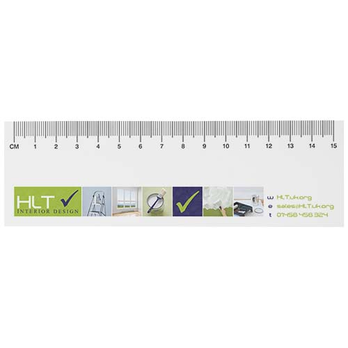 Notes autocollantes recyclées Sticky-Mate® avec règle imprimée 15 cms – Image 2