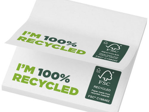 Mémos autocollants recyclés 75 x 75 mm Sticky-Mate®