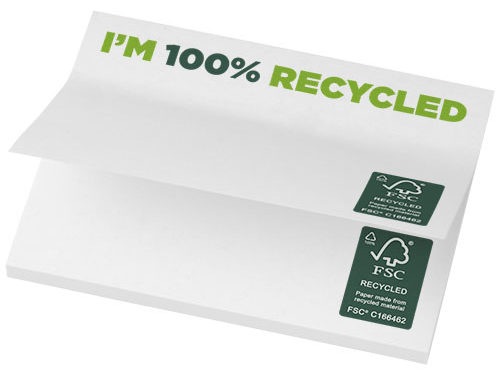 Mémos autocollants recyclés 100 x 75 mm Sticky-Mate®