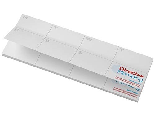 Notes autocollantes recyclées Sticky-Mate® avec agenda imprimé