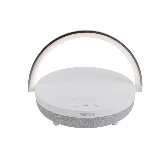 Enceinte Bluetooth® 4-en-1 Prixton de 10 W avec lumière LED et station de charge sans fil