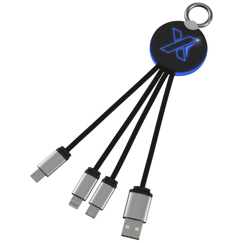 Câble rond 3-en-1 avec logo lumineux SCX.design C16 – Image 7