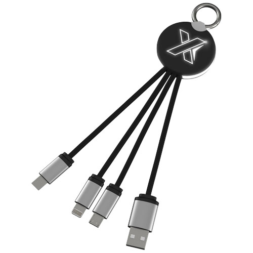 Câble rond 3-en-1 avec logo lumineux SCX.design C16 – Image 8