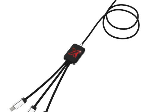 Câble 3-en-1 avec logo lumineux SCX.design C17