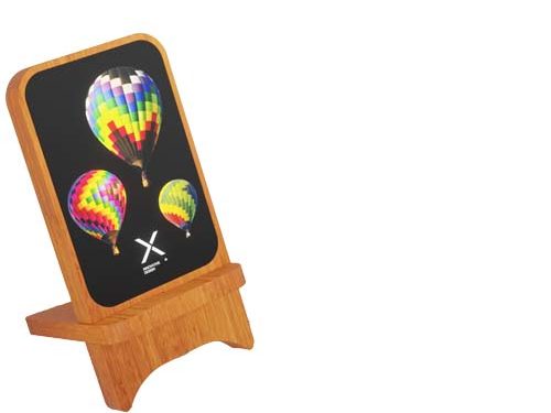 Socle en bois sans fil à illumination SCX.design W16 de 15 W