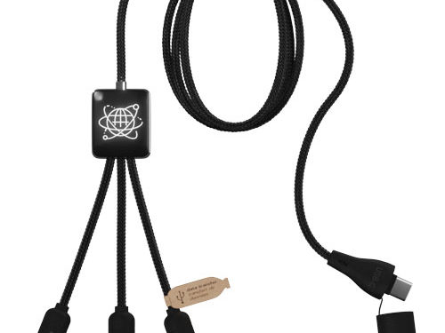 Câble de charge 5-en-1 SCX.design C45 en rPET avec transfert de données