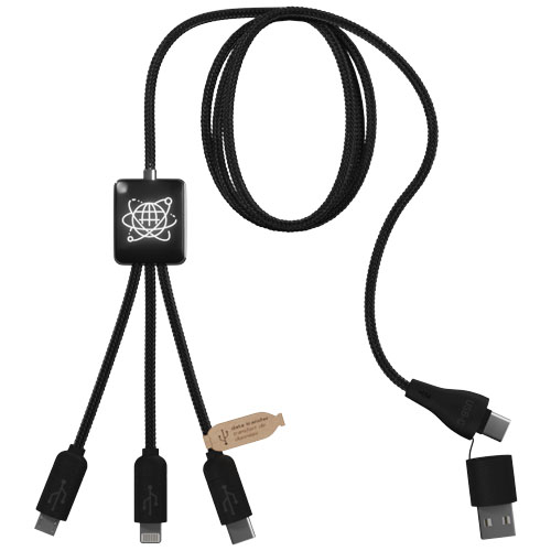 Câble de charge 5-en-1 SCX.design C45 en rPET avec transfert de données
