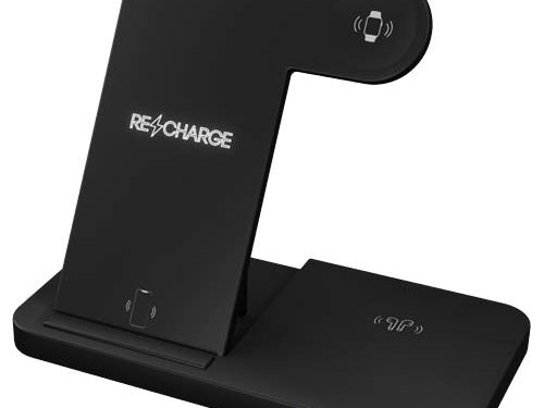 Base de recharge sans fil 3-en-1 avec socle de téléphone SCX.design W28