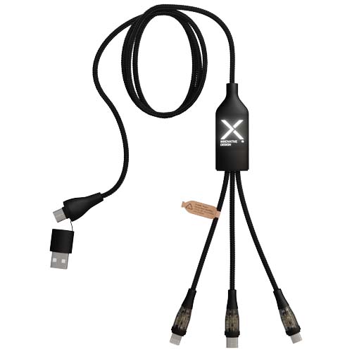 Câble de charge rapide 5-en-1 100 W/5 A avec affichage numérique SCX.design C50