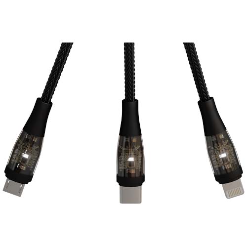 Câble de charge rapide 5-en-1 100 W/5 A avec affichage numérique SCX.design C50 – Image 3