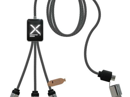 Câble de charge Type-C 60 W avec double logo lumineux SCX.design C33