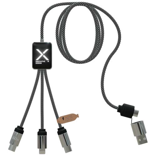 Câble de charge Type-C 60 W avec double logo lumineux SCX.design C33
