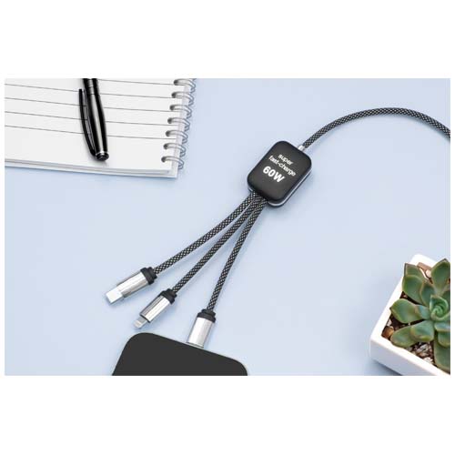 Câble de charge Type-C 60 W avec double logo lumineux SCX.design C33 – Image 7