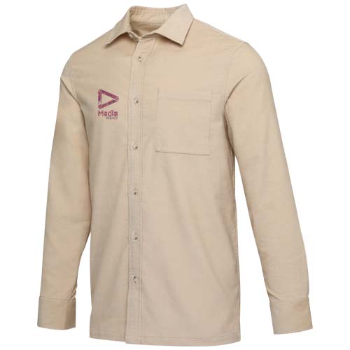 Chemise unisexe en velours côtelé de 252 g/m² Alum – Image 4