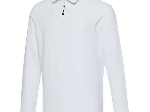 Polo unisexe de 245 g/m² Apollo à manches longues et demi fermeture éclair