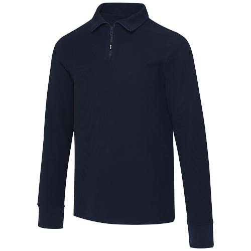 Polo unisexe de 245 g/m² Apollo à manches longues et demi fermeture éclair – Image 6