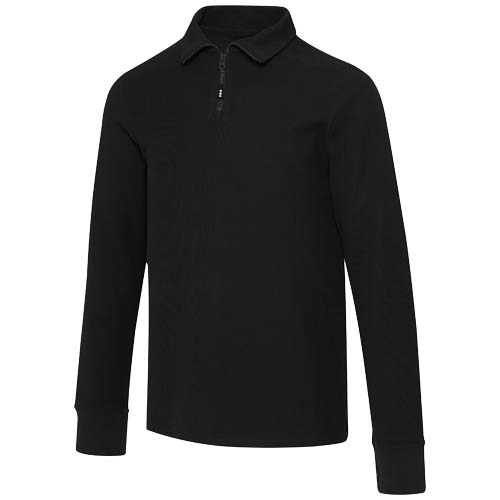 Polo unisexe de 245 g/m² Apollo à manches longues et demi fermeture éclair – Image 7