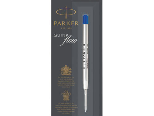 Cartouche pour stylo bille Quinkflow Parker (encre bleue)