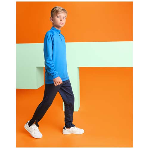 Sweatshirt de 200 g/m² Epiro à manches longues avec fermeture demi- zip pour enfant – Image 4
